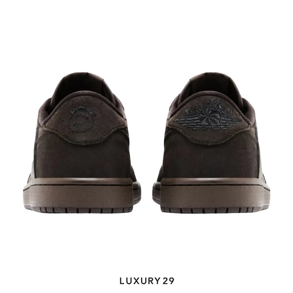 Nike Jordan 1 Retro Low OG SP Travis Scott Velvet Brown(M)(42, Brown)