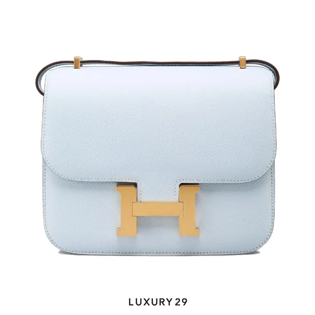 Hermes Constance III Mini Epsom Leather Gold Hardware Baby Blue W Stamp  (Feb 2025)