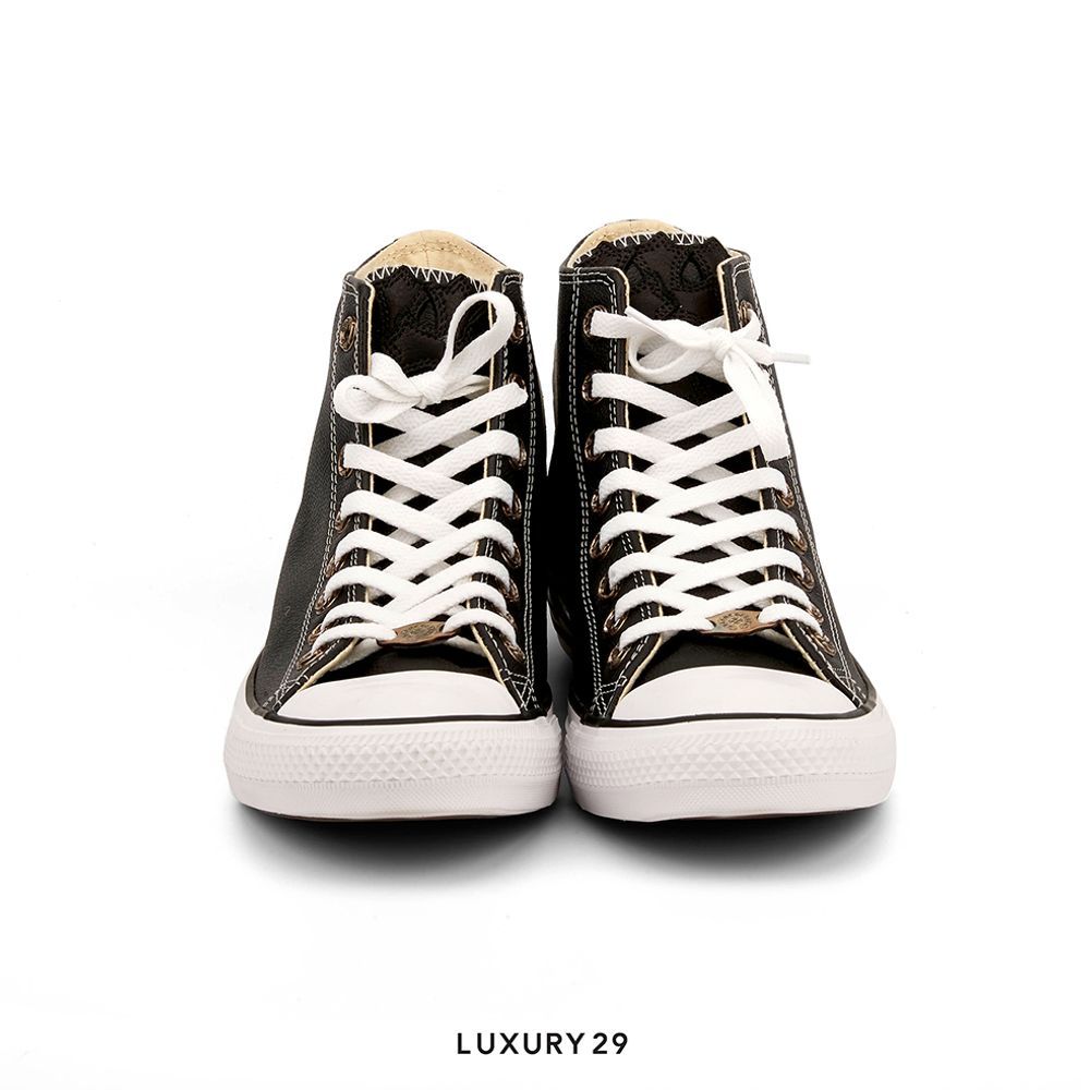 Converse Chuck Taylor All Star Leather Black(M)(42.5, Black)