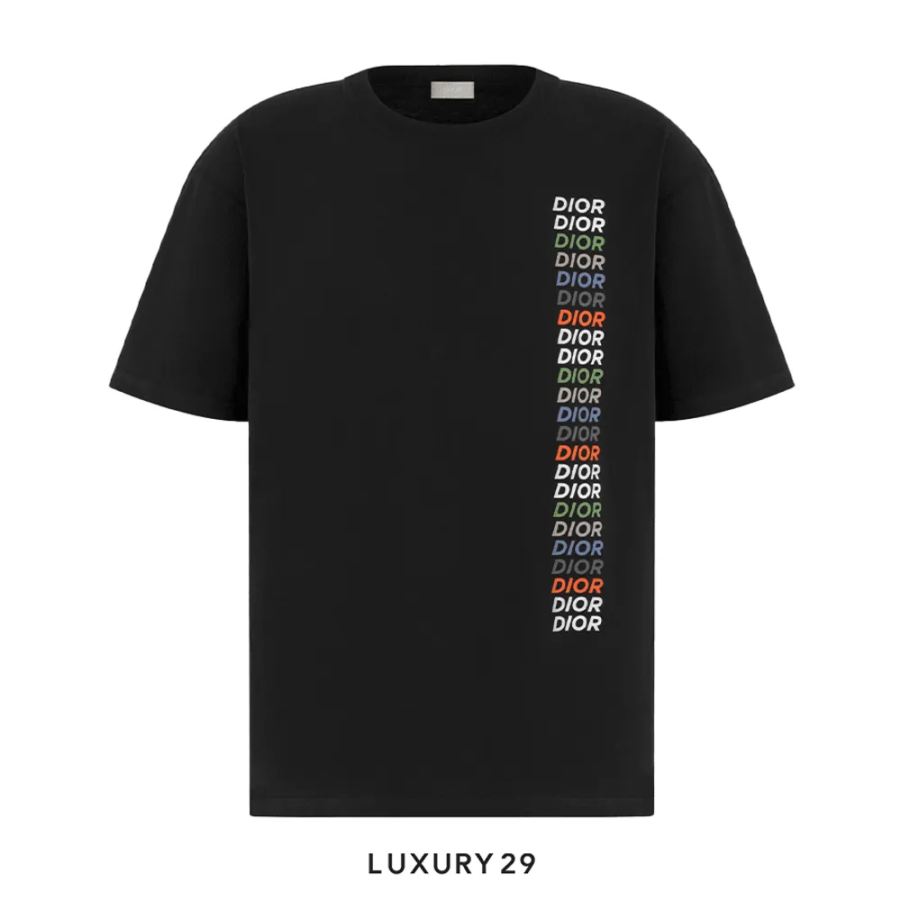 Dior Relaxed-Fit T-Shirt White Slub Organic Cotton Jersey Black(S, Black)