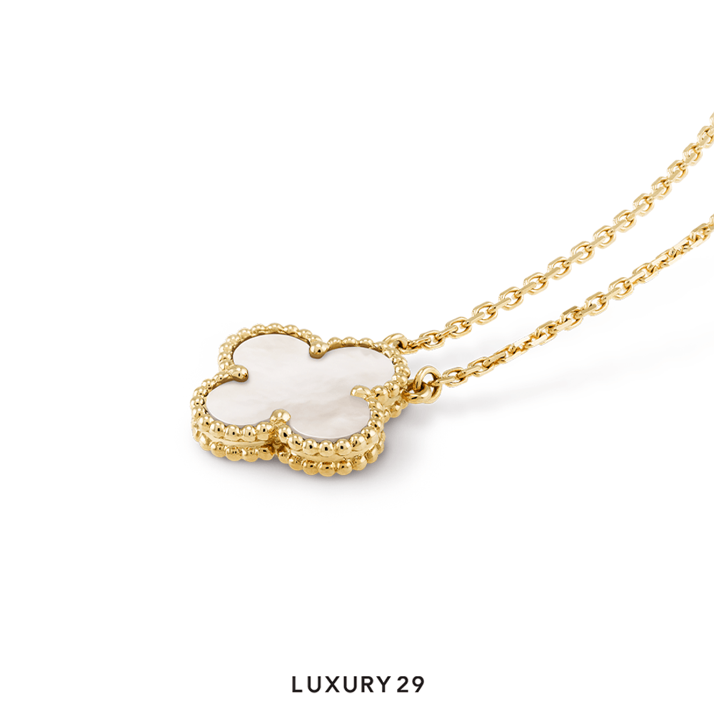 Van Cleef & Arpels Vintage Alhamvra Pendant 18K Yellow Gold, Mother-of-Pearl(Free Size, White)