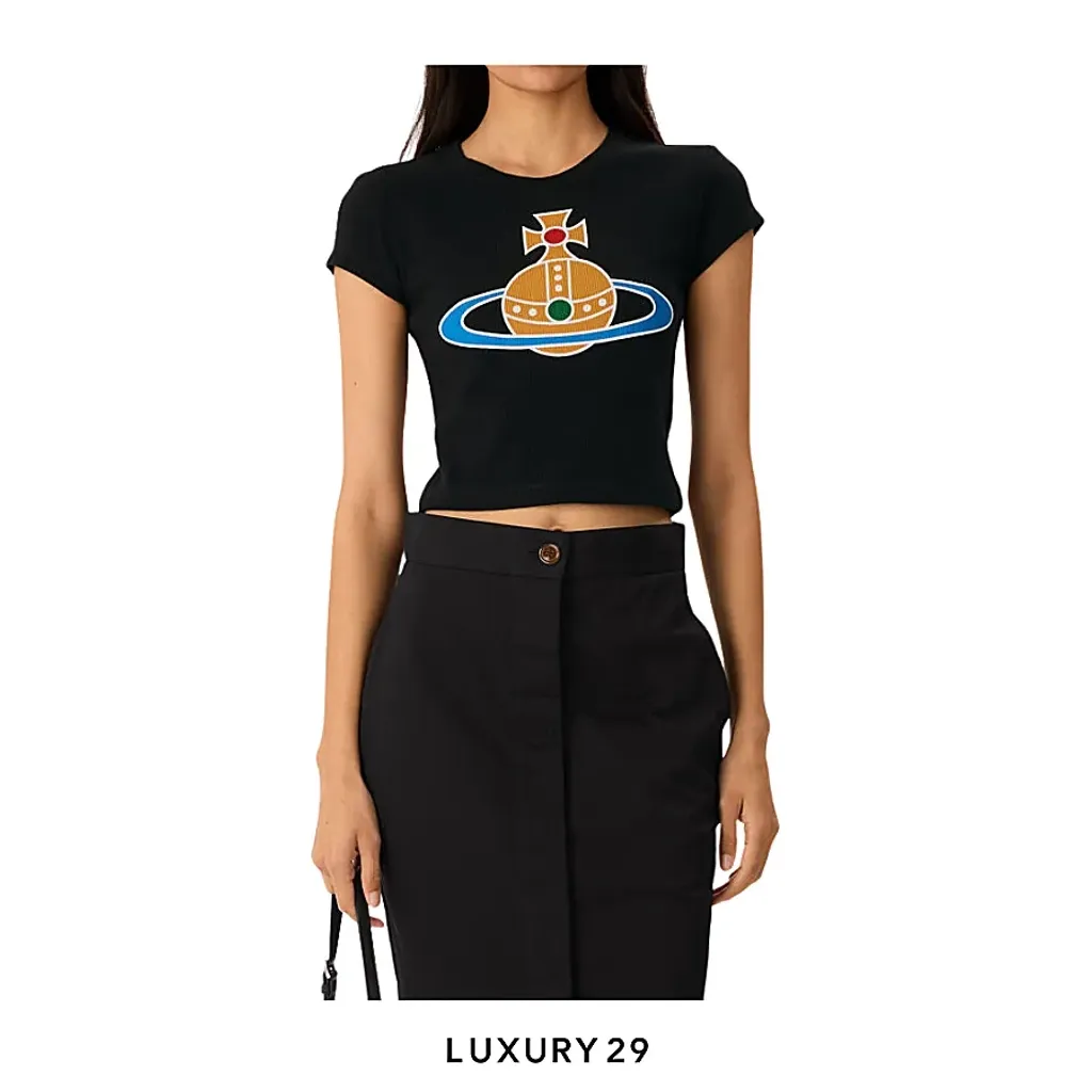 Vivienne westwood Oversized Orb Baby Peru T-shirt Black(L, Black)