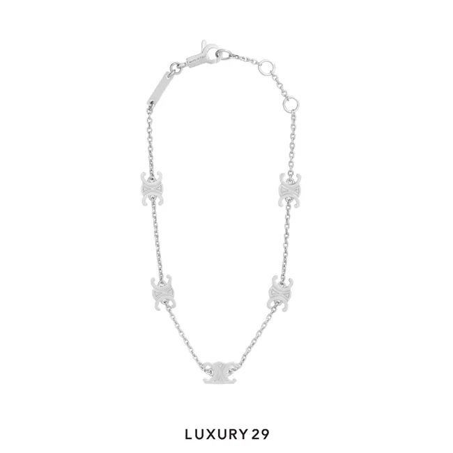 Celine Triomphe Mini Triomphe Bracelet Silver