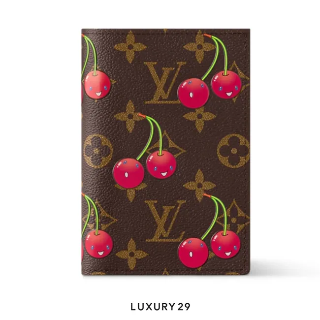 Louis Vuitton LV x TM - Passport Cover Monogram Cherry Canvas Brown