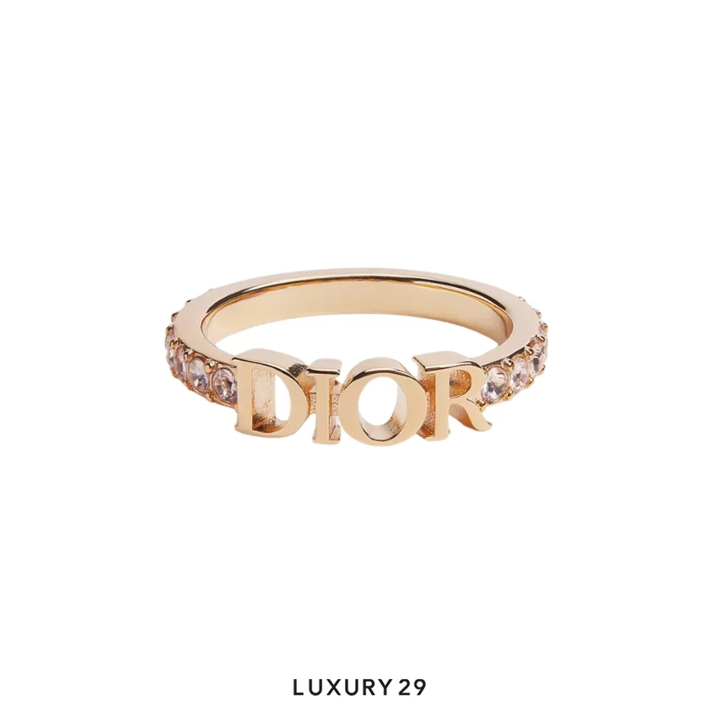 Dior evolution Ring Pink-Finish Metal and Silver-Tone Crystals(XS, Pink)