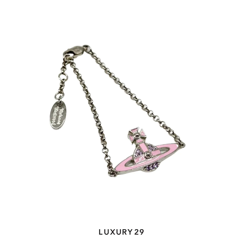 VIVIENNE WESTWOOD Neil Mini Bas Relife Bracelet Platinum