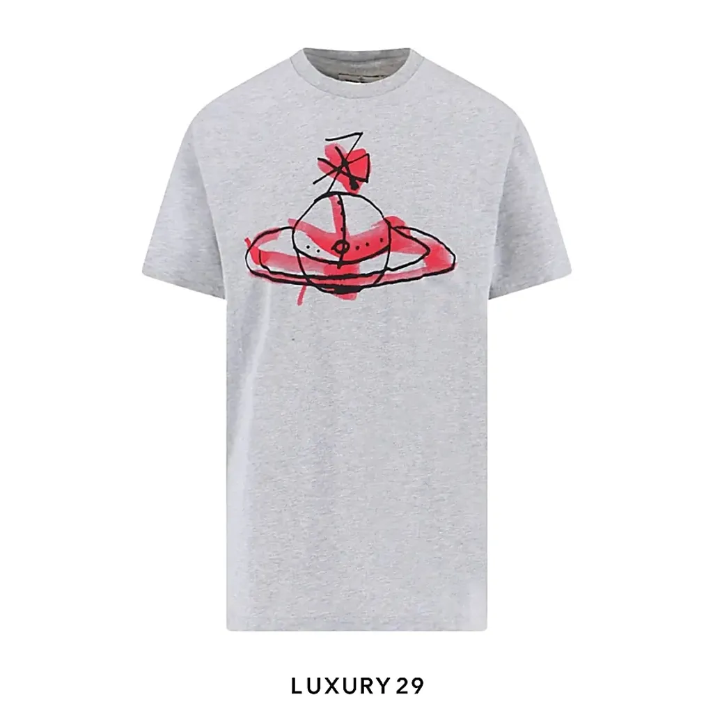 Vivienne westwood Draw Orb Classic T-shirt Grey(XS, Grey)