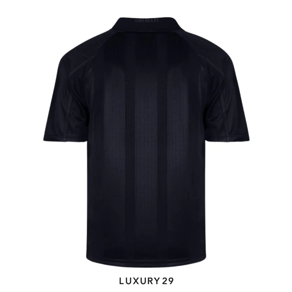 Chelsea 1998 Black Out Retro Football Shirt Black(L, Black)