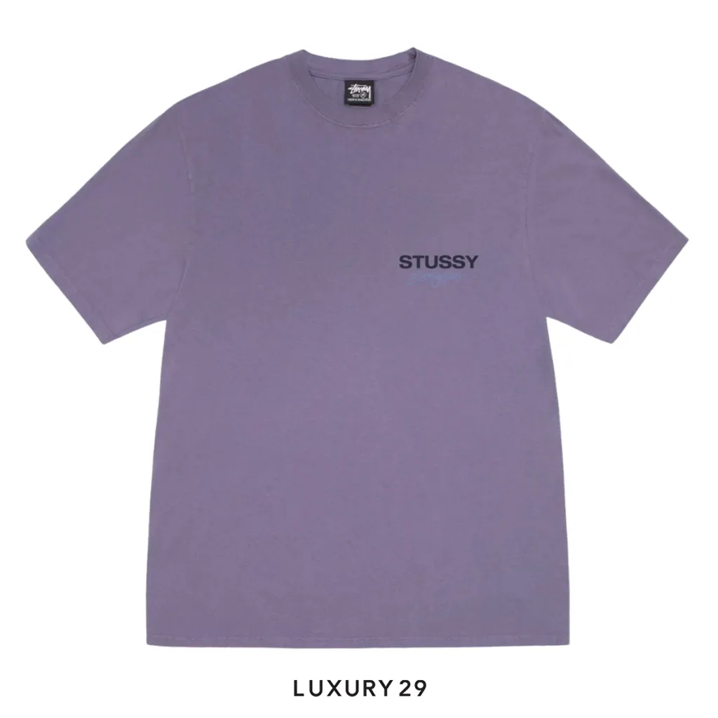 STUSSY SURF CLUB TEE PIGMENT DYED GRAPE(S, Purple)