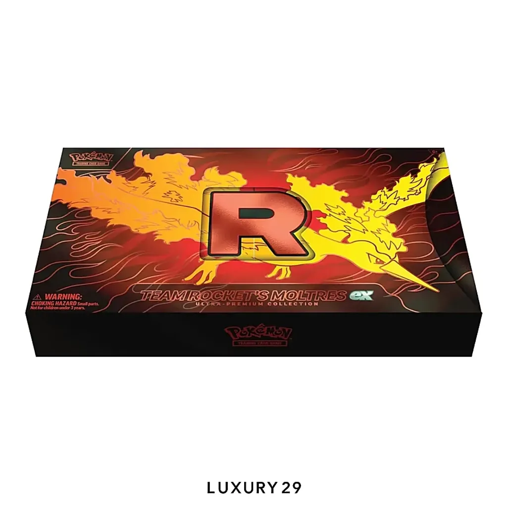 Pokemon TCG Team Rocket's Moltres ex Ultra-Premium Collection(Large, Red)