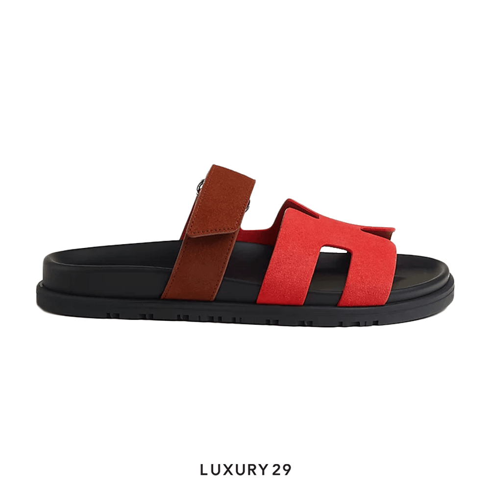 Hermes Chypre Sandal Rouge Cinetique / Gold(36, Multicolour)
