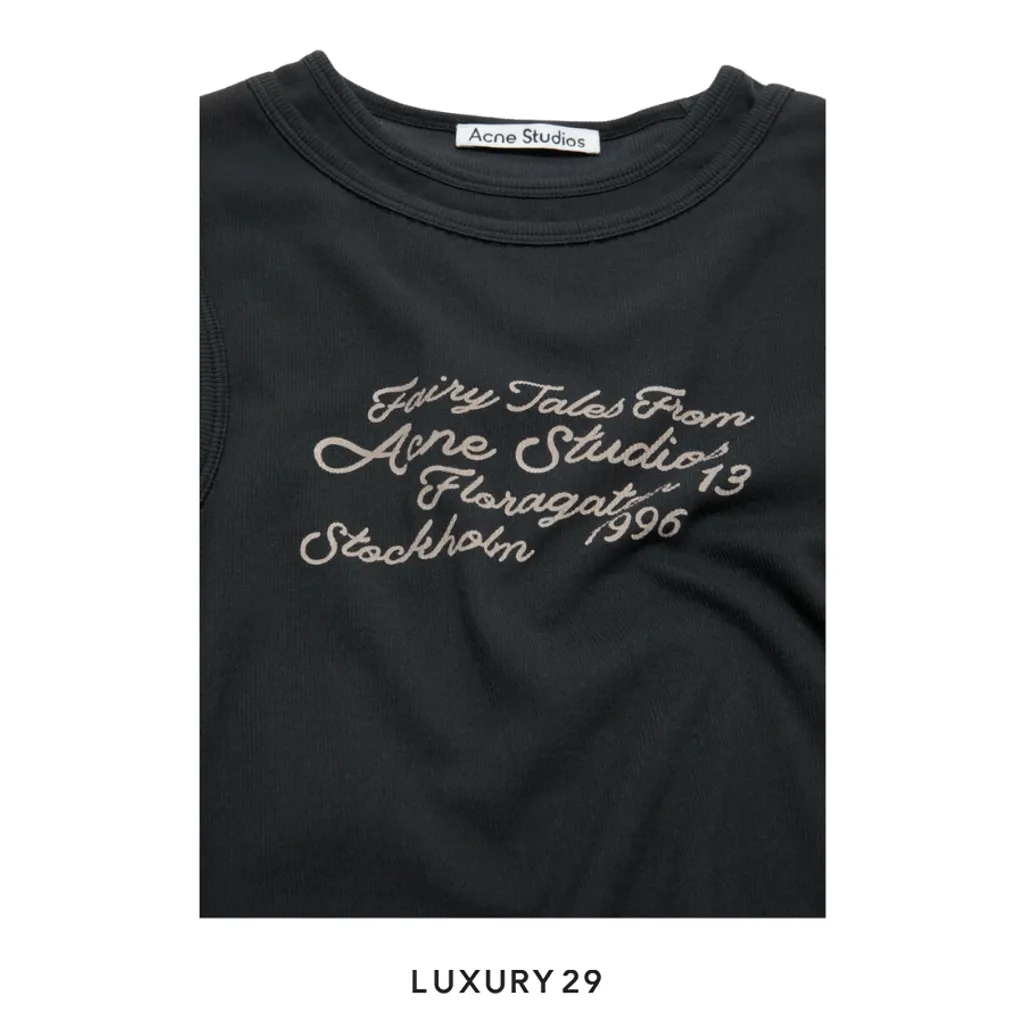 Acne Studios Layered long-sleeve t-shirt Double-layered construction Black(S, Black)