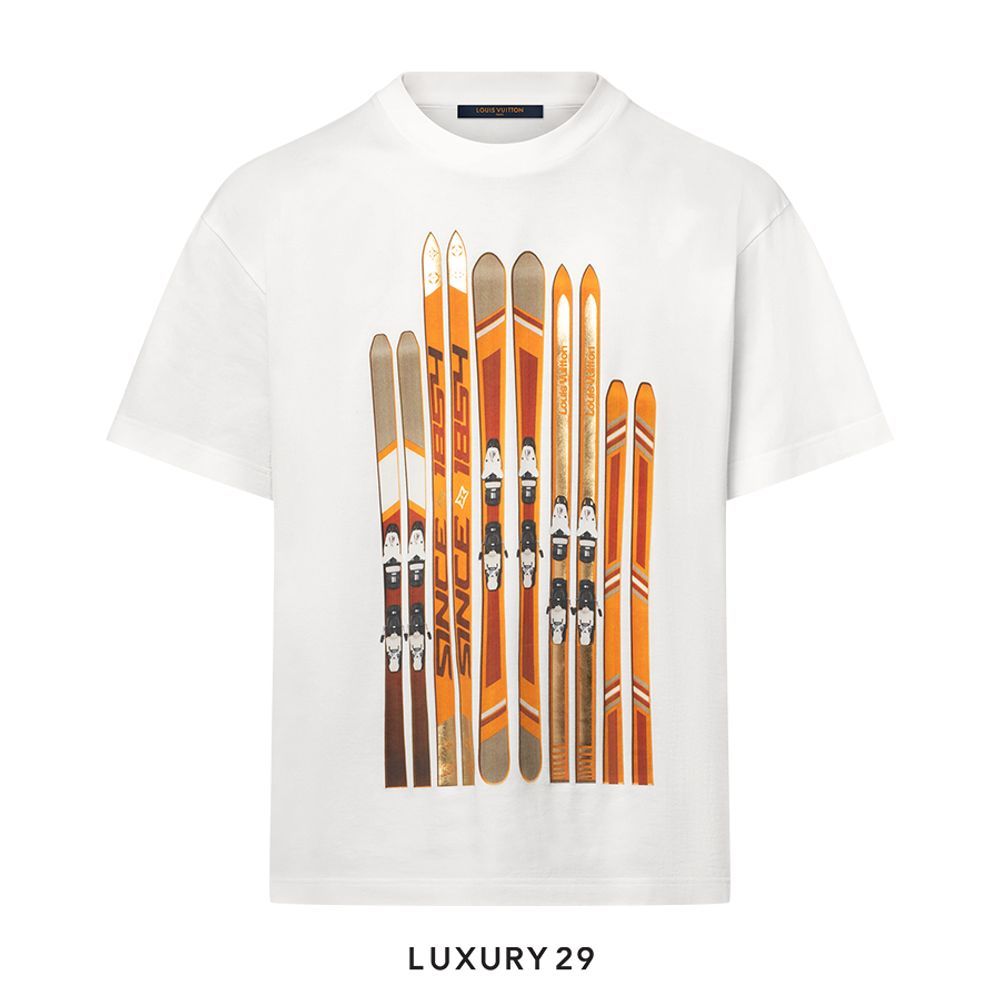 Louis Vuitton LV Ski Printed Cotton T-Shirt(S, White)