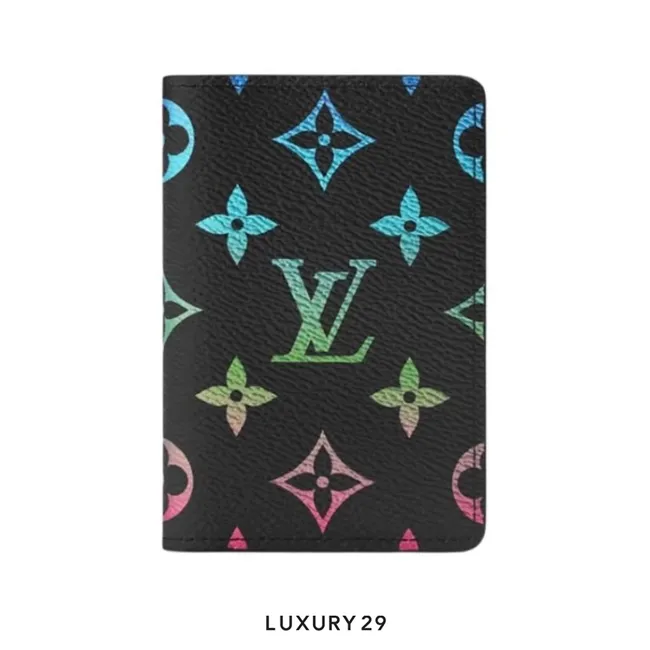 Louis Vuitton LV Pocket Organizer Monogram Iridescent Black