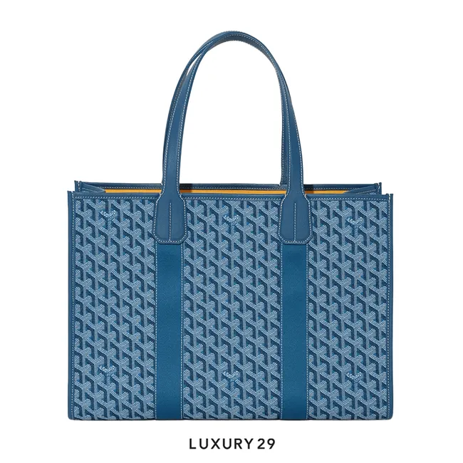 Goyard Villette Jacquard tote bag MM Ocean Blue