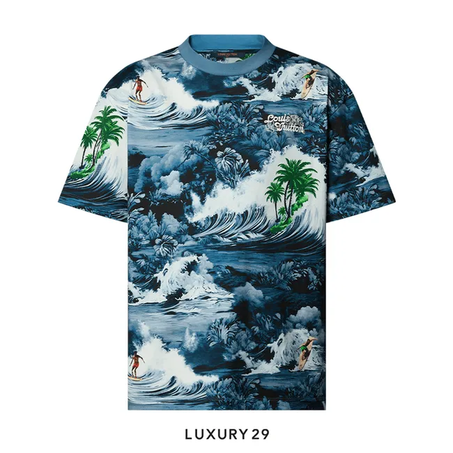 Louis Vuitton LV Printed Short-Sleeved Cotton T-Shirt