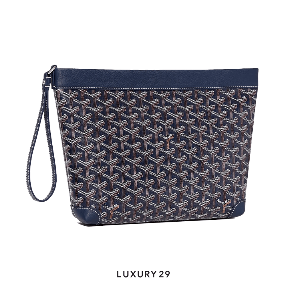 Goyard Conti pouch Navy Blue(Small, Blue)