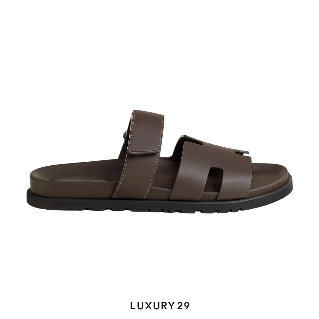Hermes Sandle homme Crypre Veau Ecorce(44, Brown)