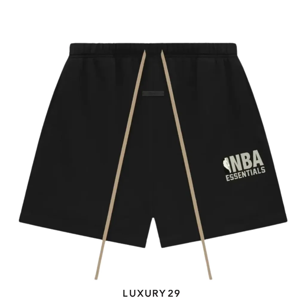 ESSENTIALS Fear of God Essentials x NBA Grey Logo Sweatshorts Black(S, Black)