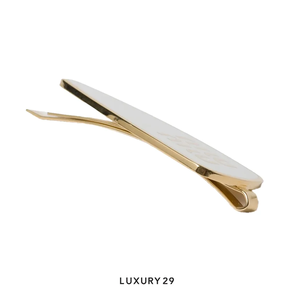 Miu Miu Enameled metal hair clip White(Free Size, White)