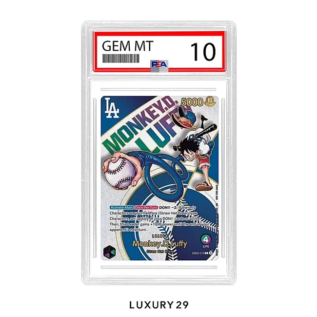 One Piece Monkey.D.Luffy  (010)  (Dodgers x ONE PIECE) One Piece Promotion Cards L EB02-010  (PSA10)