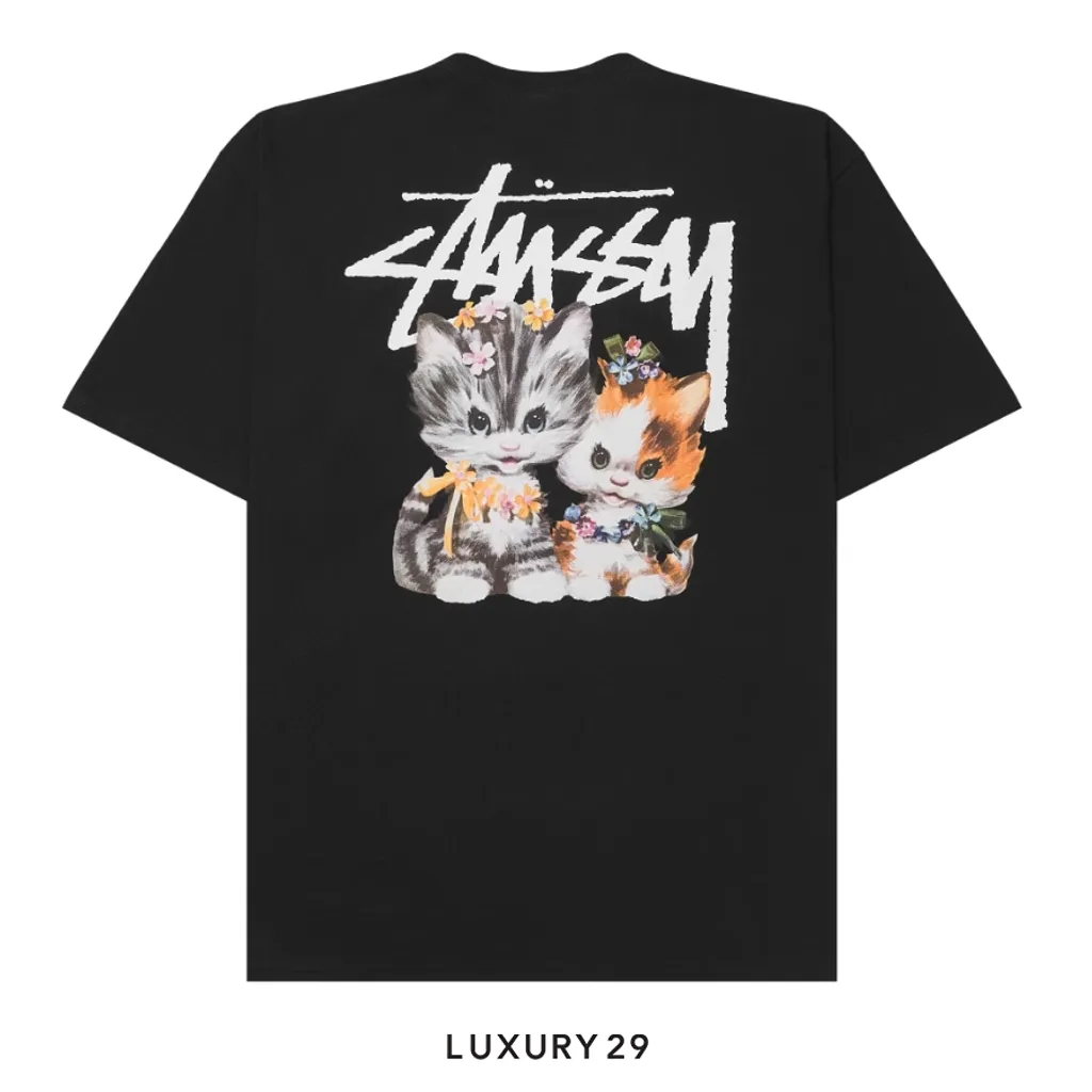 Stussy Kittens Tee Black(S, Black)