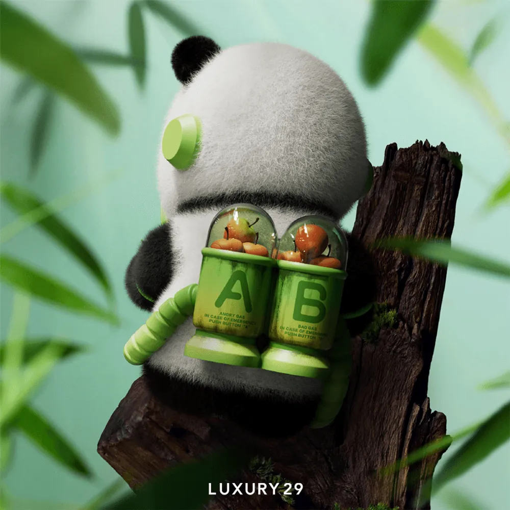 Pop Mart Mega Space Molly 400% Panda(Large, Multicolour)