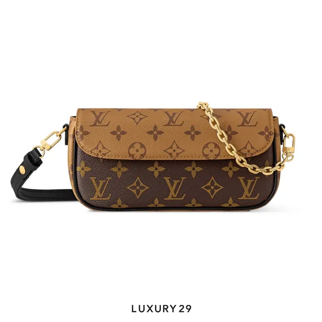 Louis Vuitton LV Ivy Chain Wallet Monogram Reverse Canvas Brown