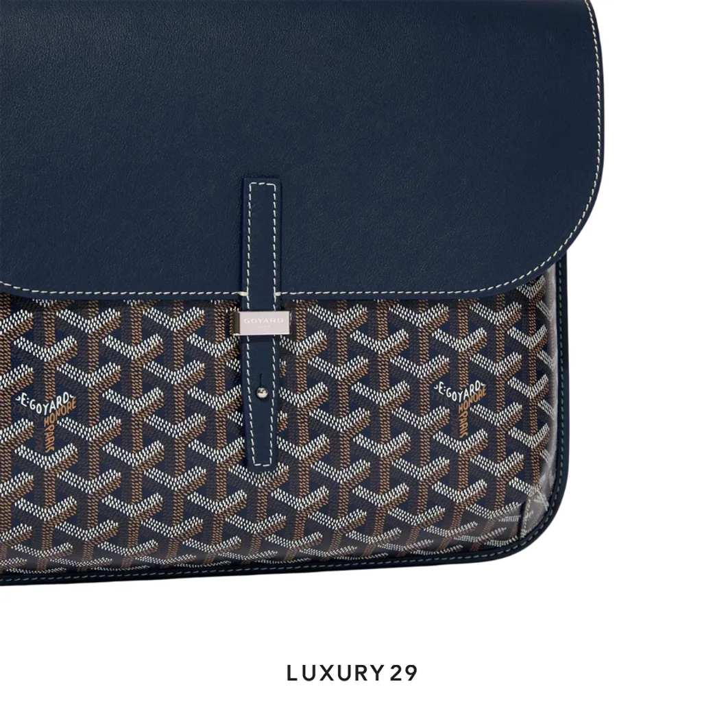 Goyard Coursier Messenger Bag Navy Blue(Small, Blue)
