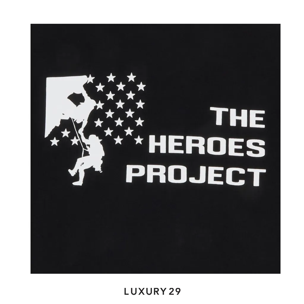 Chrome Hearts HorseShoe Logo The Heroes Project Pocket T-shirt Black(L, Black)
