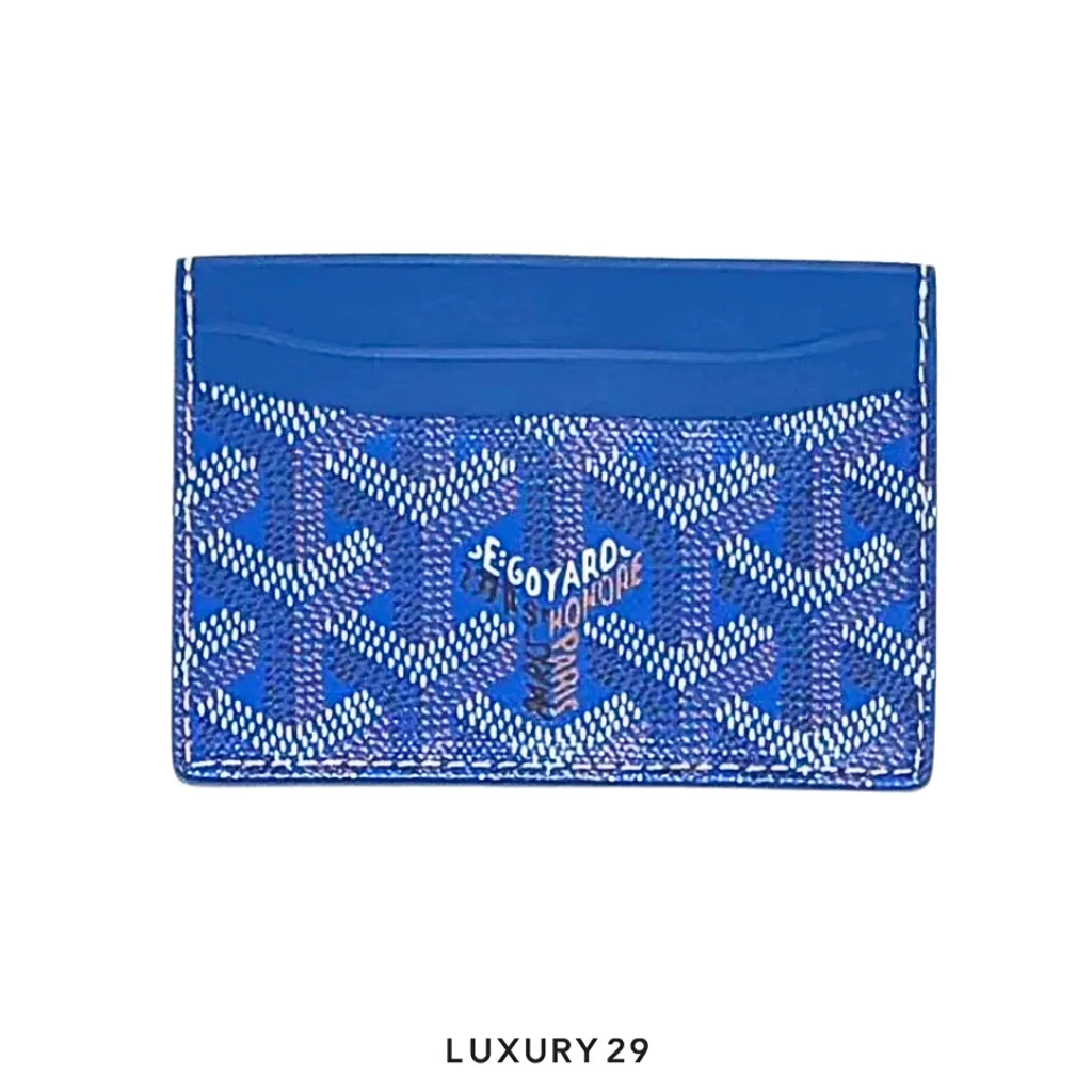 Goyard Saint-Sulpice Card Wallet Sky Blue(Small, Blue)