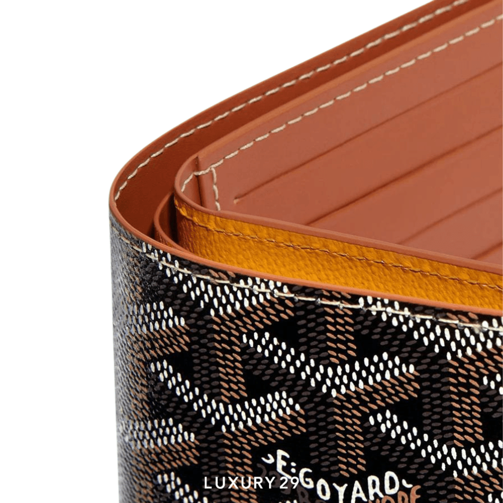 Goyard Victoire Wallet Black & Tan(Small, Brown)