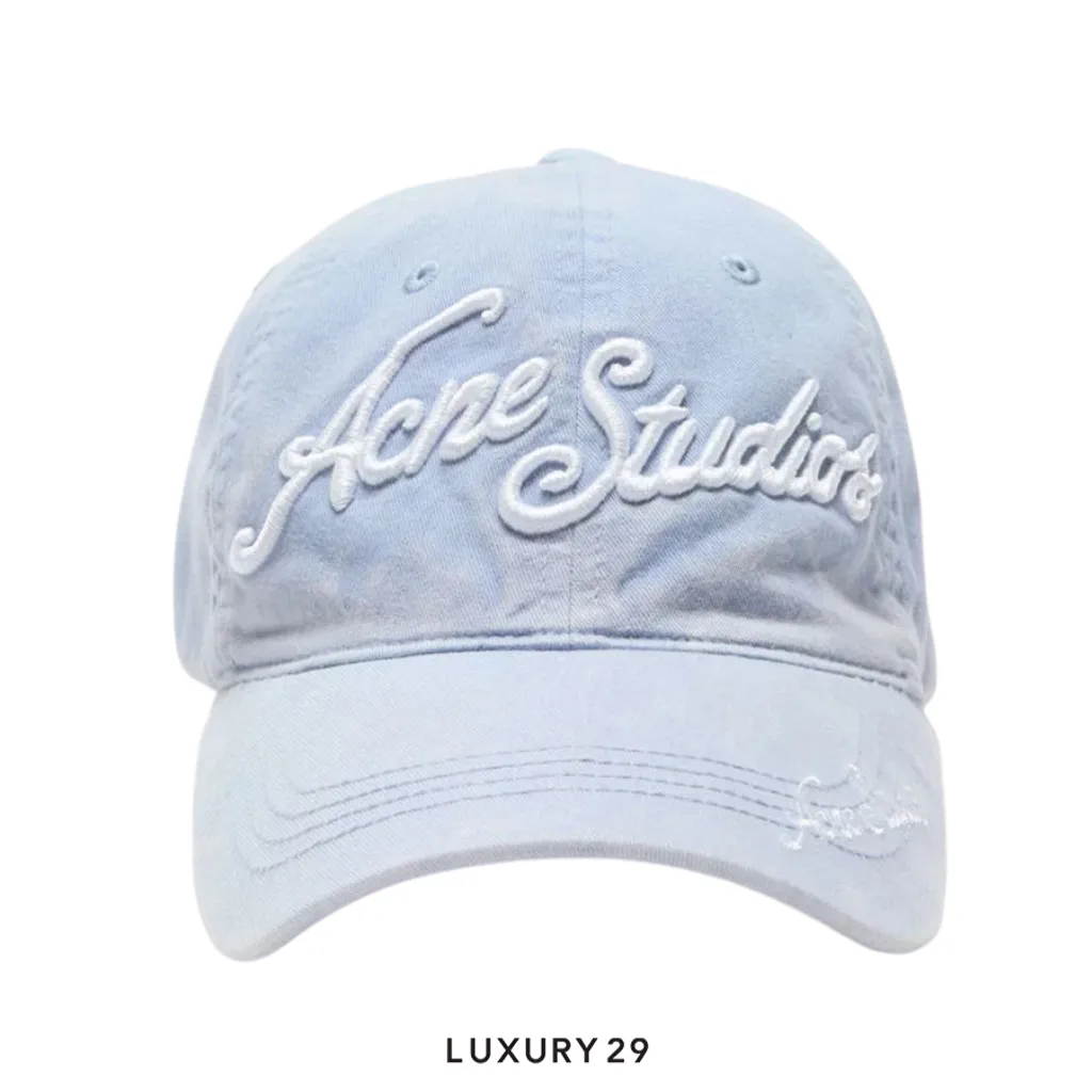 Acne Studios Embroidered logo cap Blue(Free Size, Blue)
