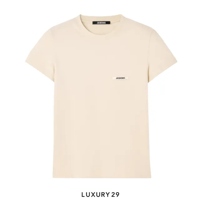 JACQUEMUS The Gros Grain logo short-sleeve t-shirt Light Beige