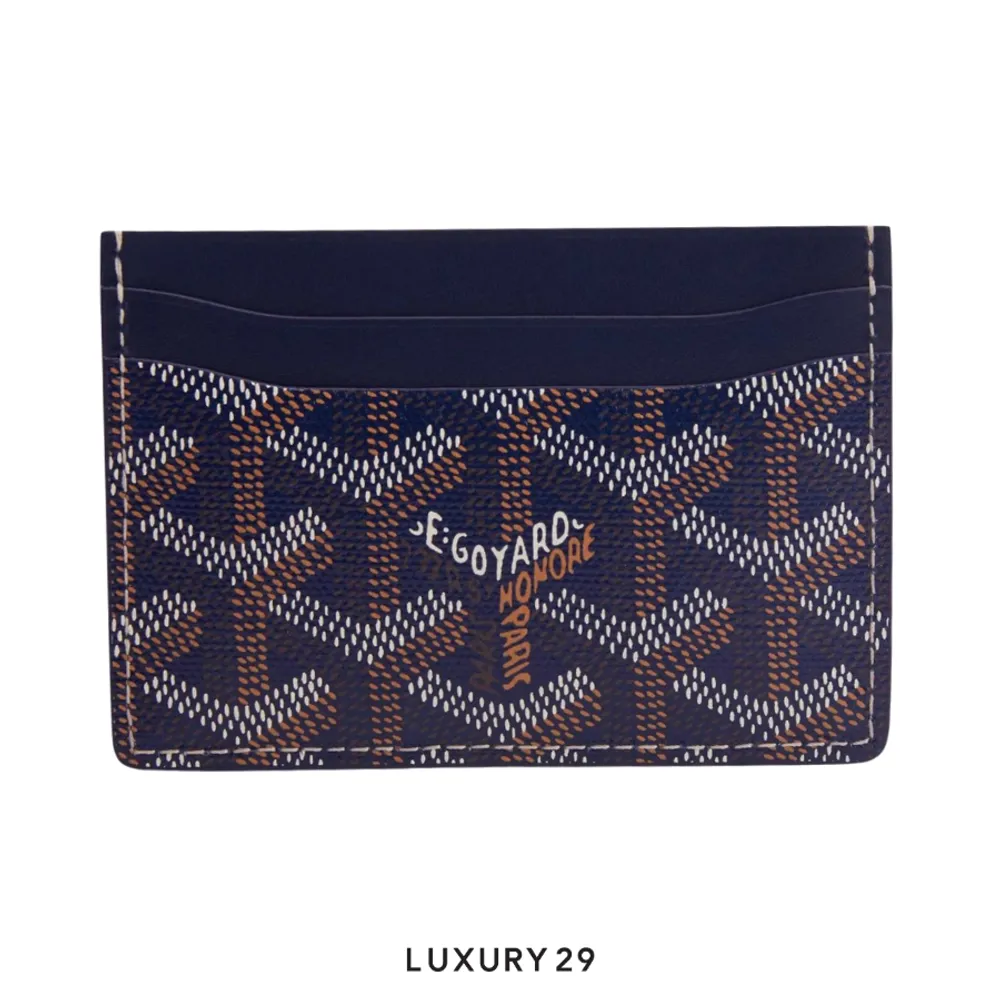 Goyard Saint-Sulpice Card Wallet Navy Blue(Small, Blue)