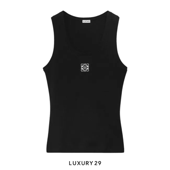 Loewe Anagram tank top in cotton Black