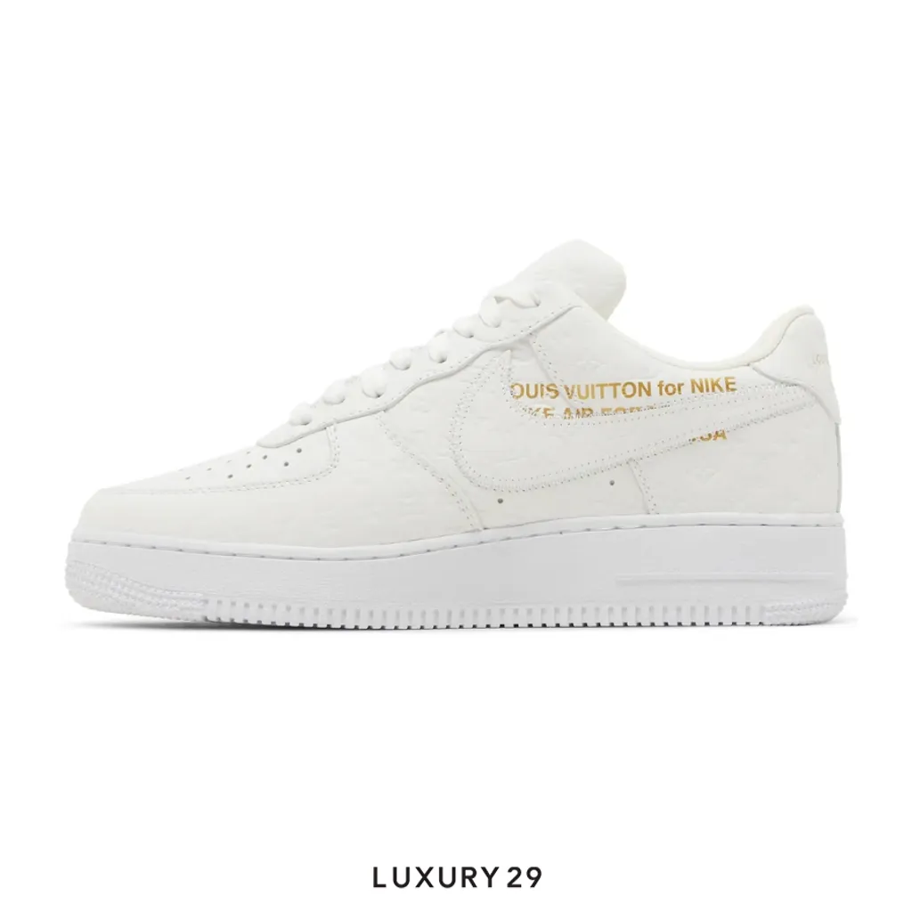 Louis Vuitton LV Nike Air Force 1 Low By Virgil Abloh White(M)(41.5, White)