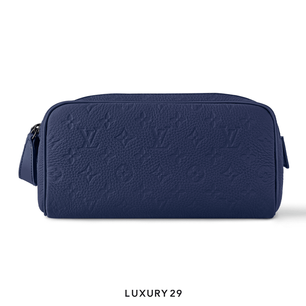 Louis Vuitton LV Dopp Kit Toilery Bag Sapphire Blue(Small, Blue)