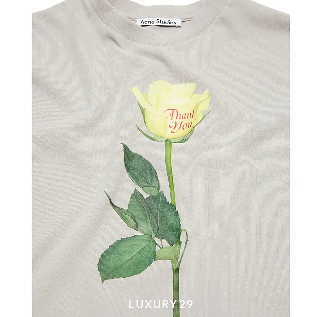 Acne Studios Layered graphic t-shirt Light Grey(S, Grey)