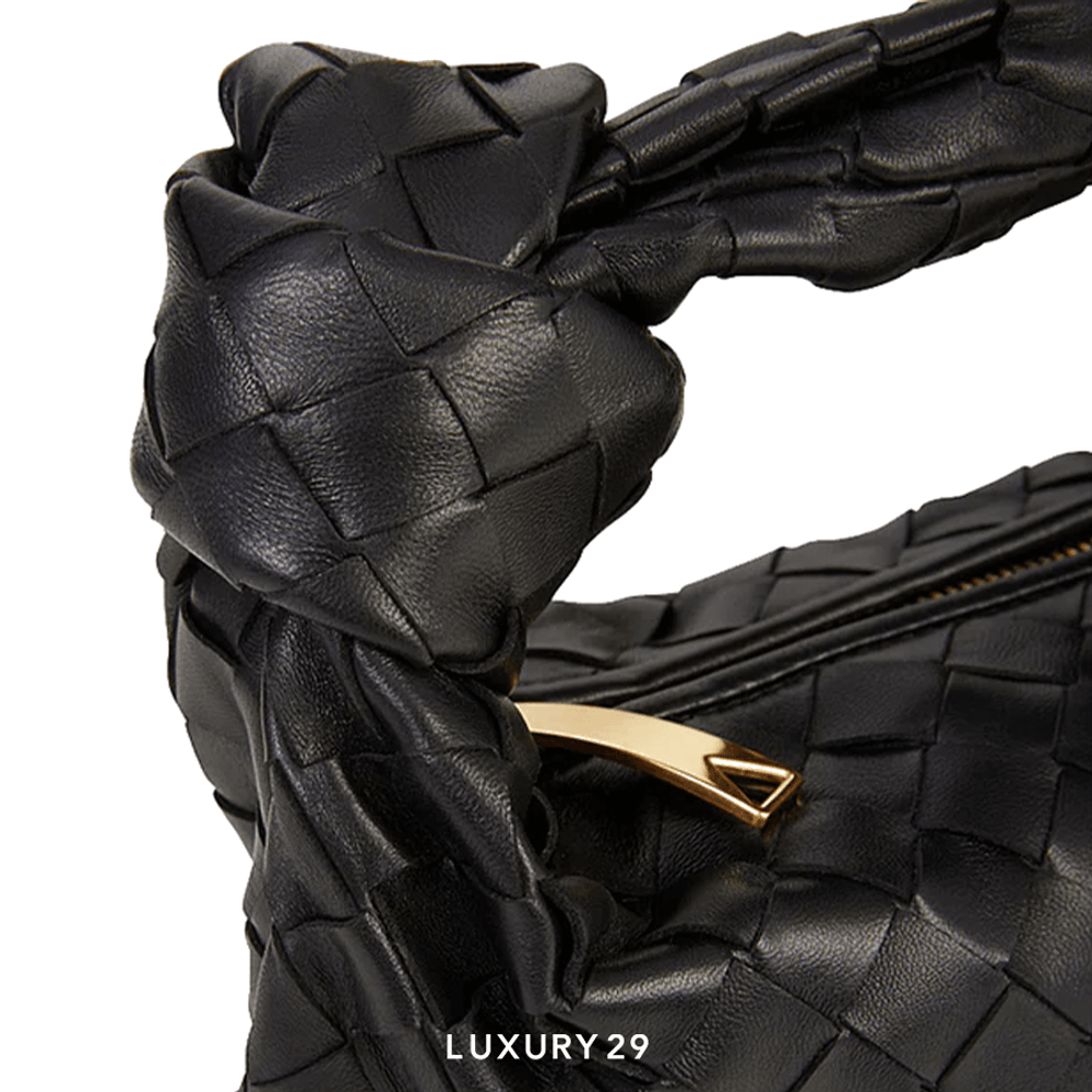 Bottega Veneta Mini Jodie in Black Gold Hardware(Mini, Black)