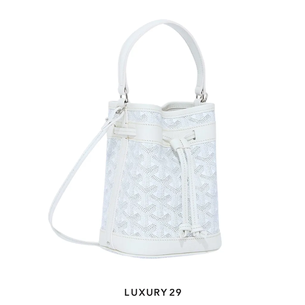 Goyard Petit Flot Mini bucket Bag White(Mini, White)