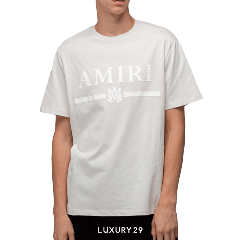 Amiri Bar Logo Tee 'Alabaster'(XL, Neutrals)