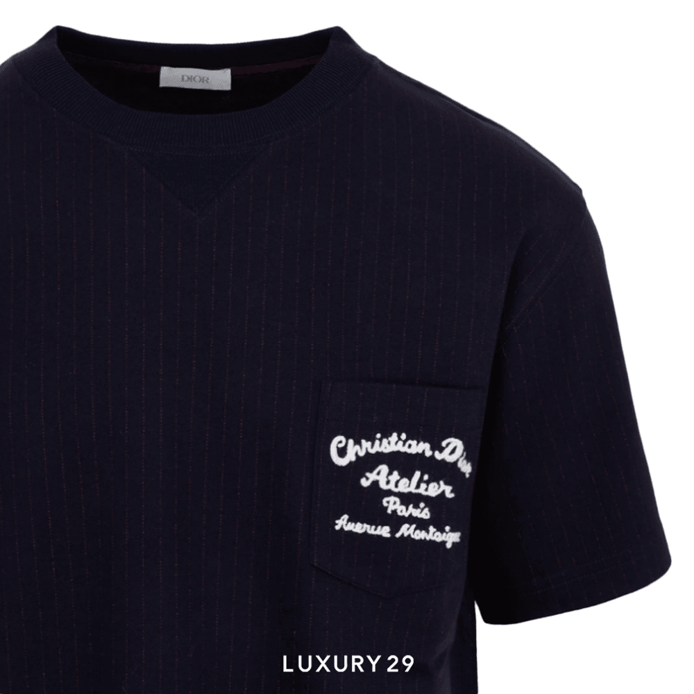 Dior Oversized Atelier T-Shirt Navy Blue(L, Blue)