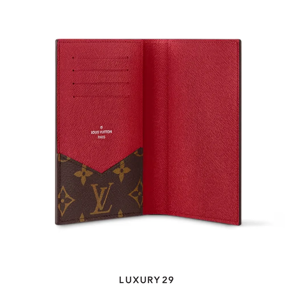 Louis Vuitton LV Passport Cover Sari Red(Small, Red)