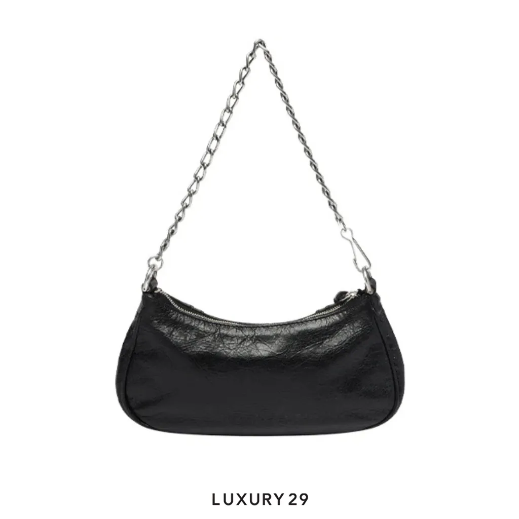 Balenciaga Le Cagole Mini Bag With Chain Black(Mini, Black)