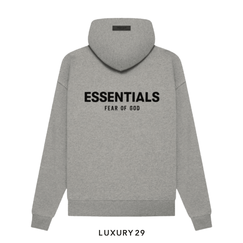 Essentials Fear Of God Hoodie Dark Oatmeal (SS22)(XS, Grey)