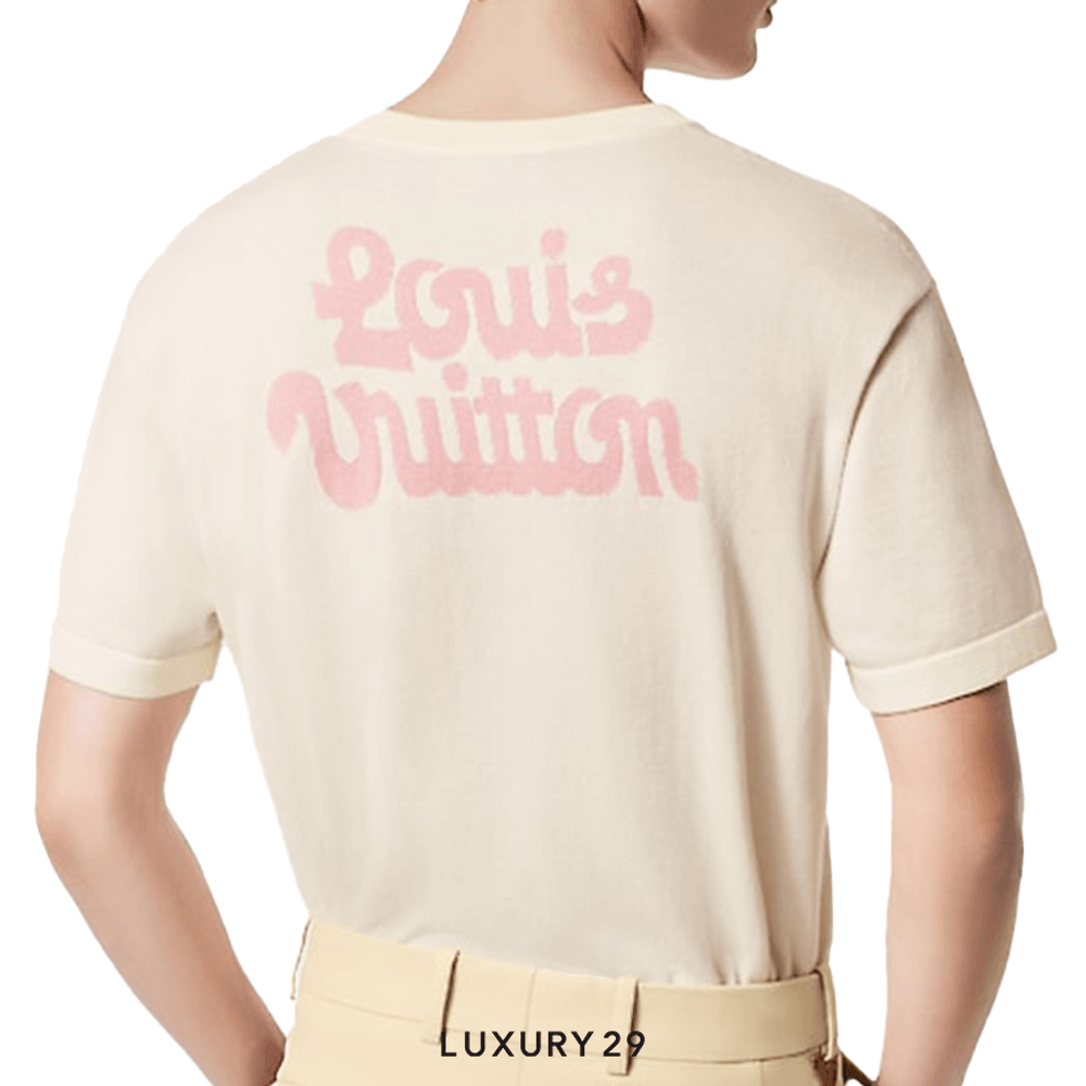 Louis Vuitton LV Short-Sleeved Cotton Knitted Crewneck(M, White)