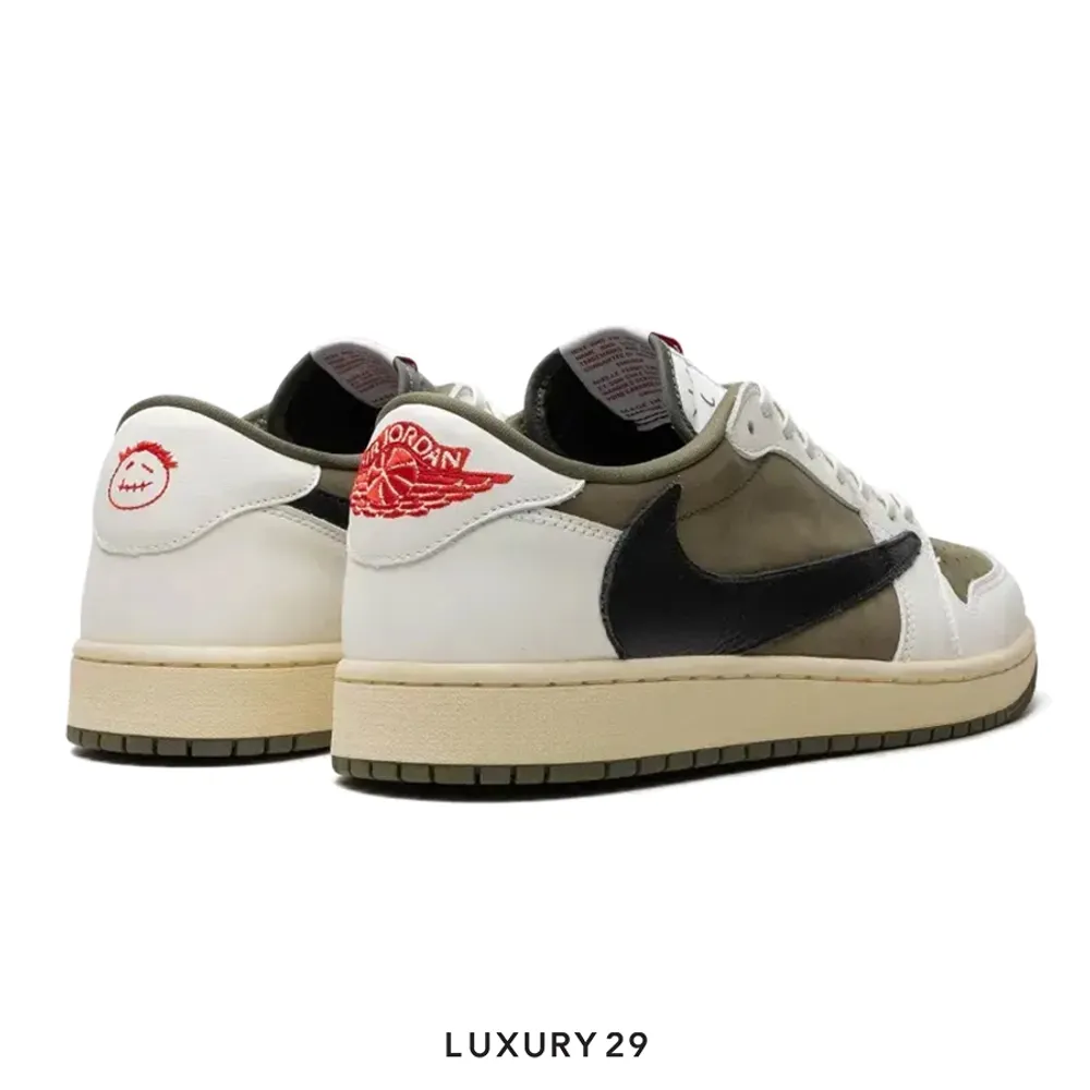 Nike Air Jordan 1 Retro Low OG SP X Travis Scott Medium Olive(M)(42, Green)
