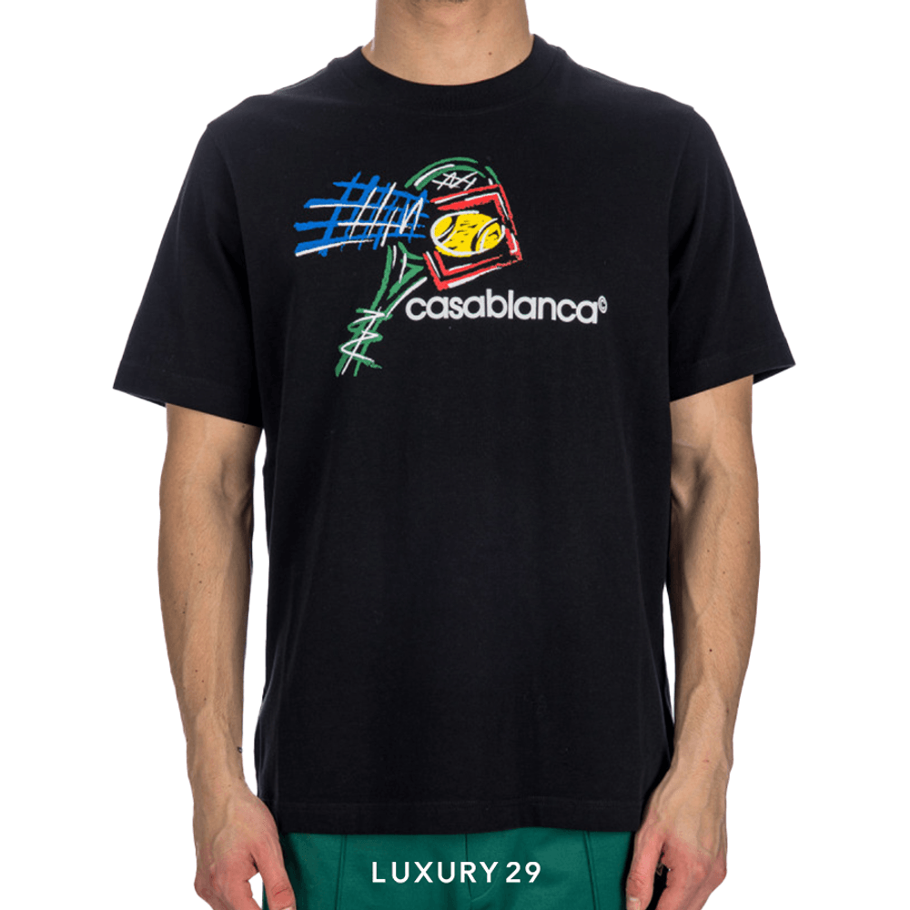 Casablanca Croquis De Tennis Tee Black