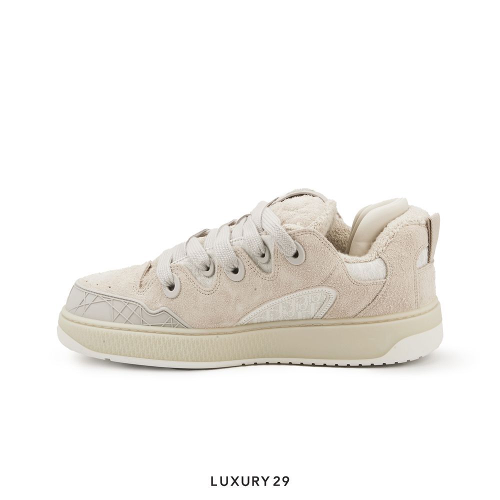Dior B9S Skater ERL Cream Suede With White And Cream Dior Oblique Jacquard(38, White)